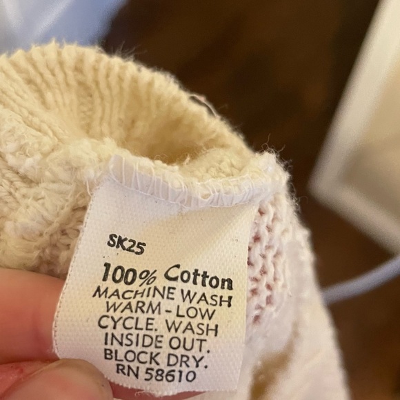 Vintage Flying Scotsman White USA Cotton Sweater Embroidered Mallard Duck Small - Picture 6 of 6